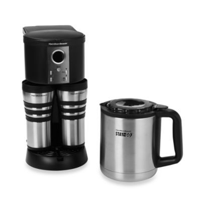 Buy Hamilton Beach Stay or Go Custom Pair Thermal Stainless Steel Coffee Maker from Bed Bath ...